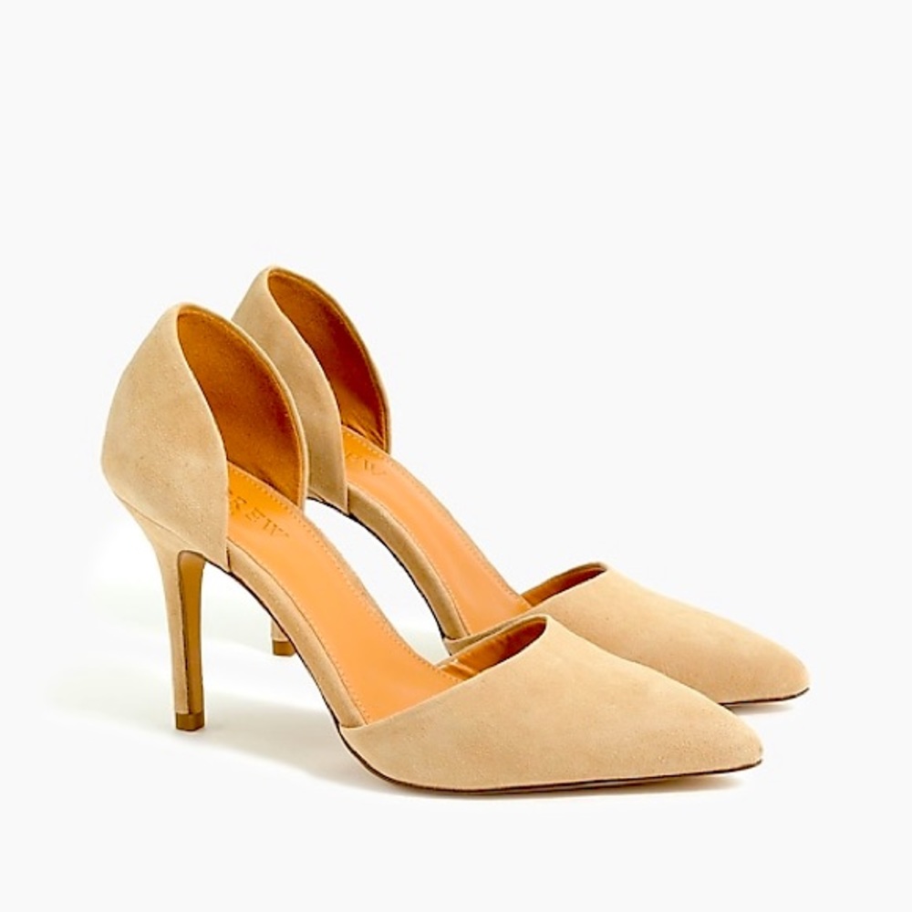 J. Crew Suede d'Orsay pumps - Saddle